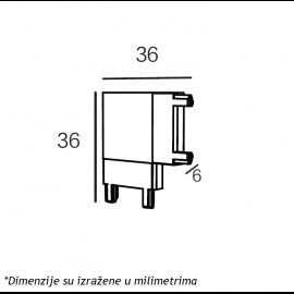 MAGNETIC SLIM KONEKTOR L BELI (26-A-L)