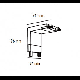 MAGNETIC SLIM KONEKTOR PLAFON-ZID BELI (26-A-LV)