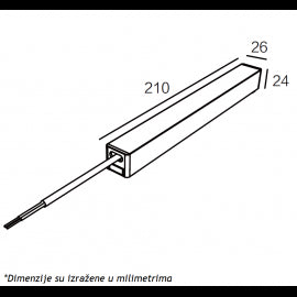 MAGNETIC SLIM NAPAJANJE 26-100W 48V CRNO