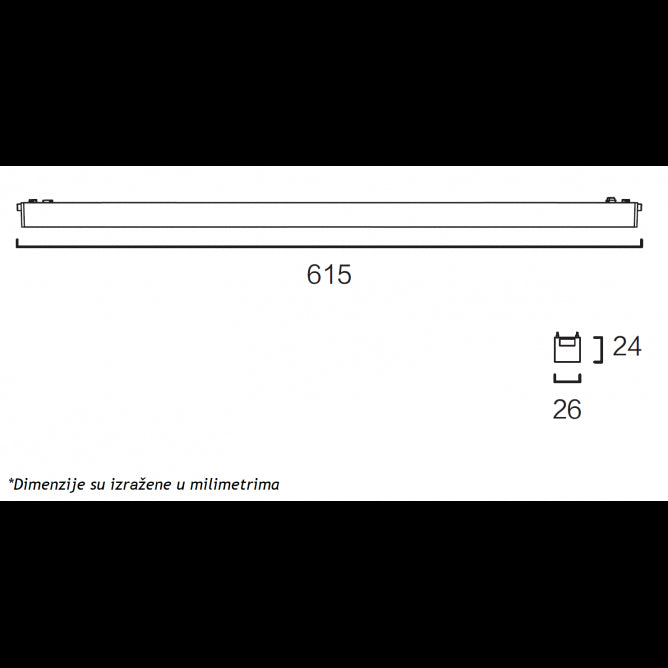 MAGNETIC SLIM SVETILJKA LED26-600F 20W 3000K 150° 48V DC BELA