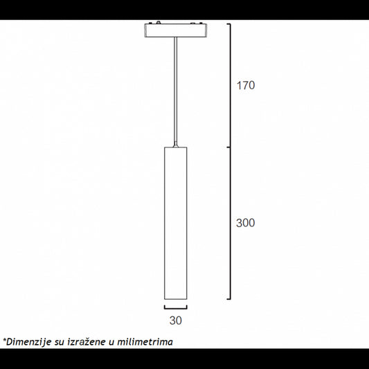 MAGNETIC SLIM VISILICA LED26-D300 6W 3000K 24° 48V DC CRNA