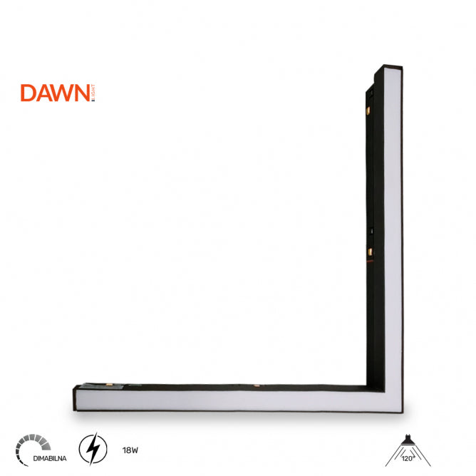 MAGNETIC SVETILJKA LED01-L 18W 3000K 120° 48V DC CRNA NEW