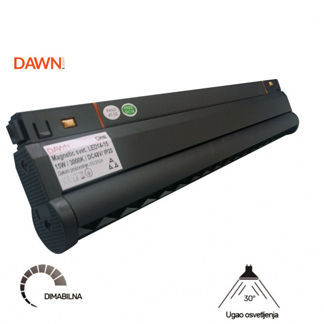 MAGNETIC SVETILJKA LED14-15W 3000K 30° 48V DC CRNA