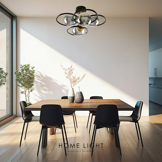 NALAN 19064 LUSTER 4*E27 CRNA/HROM