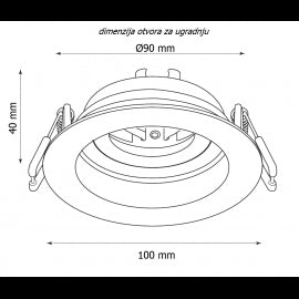 ROZETNA 670 1*GU10 BELA