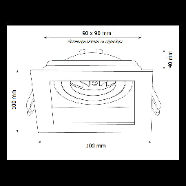 ROZETNA 671 1*GU10 NIKL/CRNA