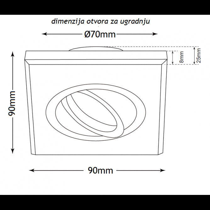 ROZETNA 705 1*GU10 KRISTAL
