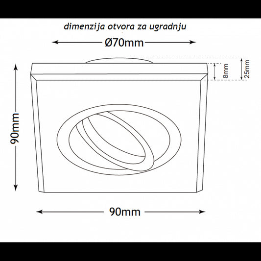 ROZETNA 705 1*GU10 KRISTAL