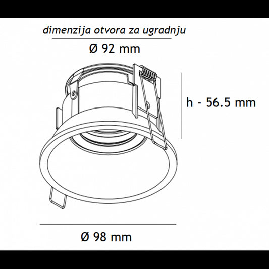 ROZETNA 711 1*GU10 CRNA