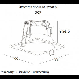 ROZETNA 712 BELA 1*GU10