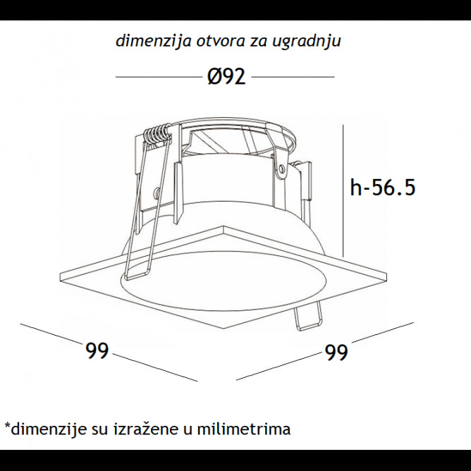 ROZETNA 712 BELA 1*GU10