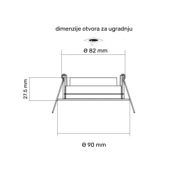 ROZETNA 716 1*GU10 BELA IP20