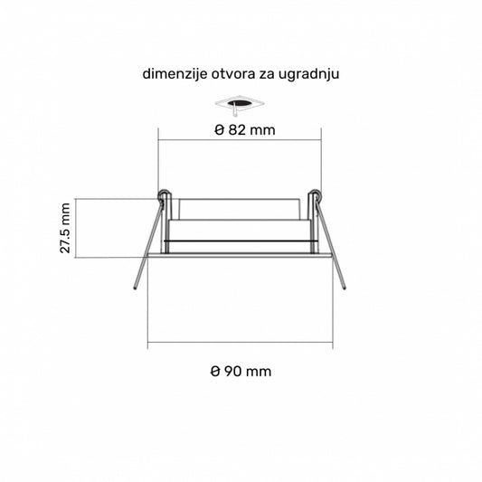 ROZETNA 716 1*GU10 BELA IP20