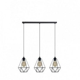 RUSTIK 137 VISILICA 3XE27 CRNA