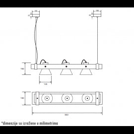 RUSTIK 175 VISILICA 3*E27