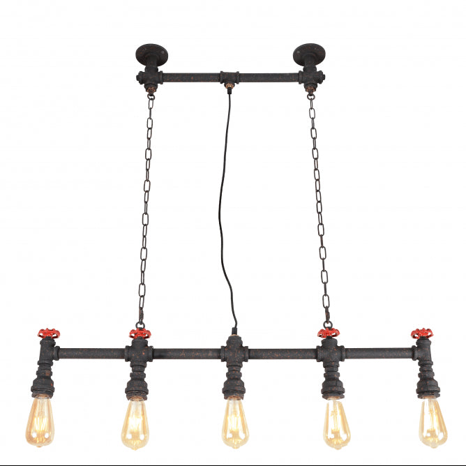 RUSTIK 37 LUSTER P0048-5A 5*E27 rust