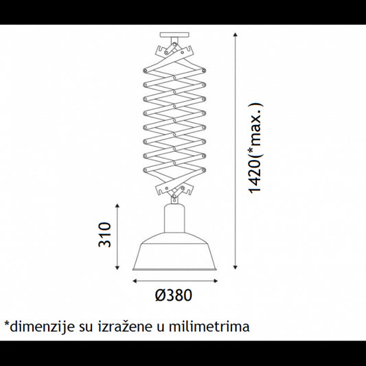 RUSTIK 97 VISILICA 1*E27 BLACK/GOLD