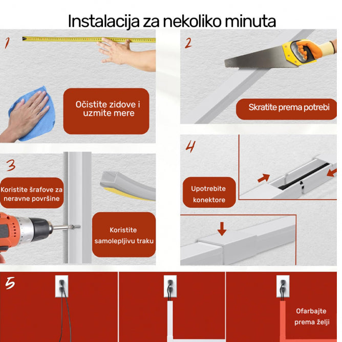 SET PVC KANALICA SAMOLEPLJIVA 8M (315in)