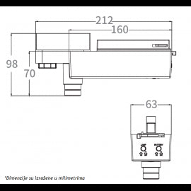 SINSKA PANIK SVETILJKA EPE-EM7-MT-3H CRNA