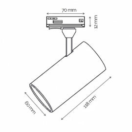 SINSKI REFLEKTOR JM-4076 1xGU10 CRNI MONOFAZNI