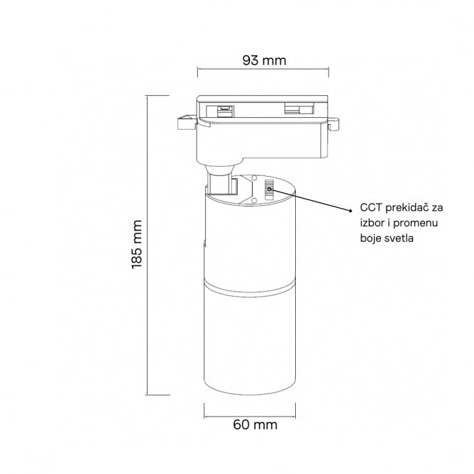 SINSKI REFLEKTOR LDG5030T 18W CCT CRNI MONOFAZNI