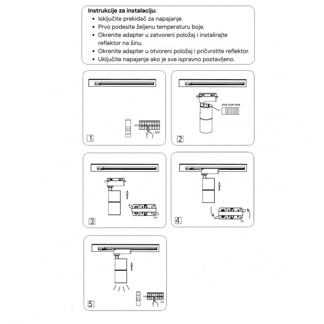 SINSKI REFLEKTOR LDG5030T 18W CCT CRNI MONOFAZNI