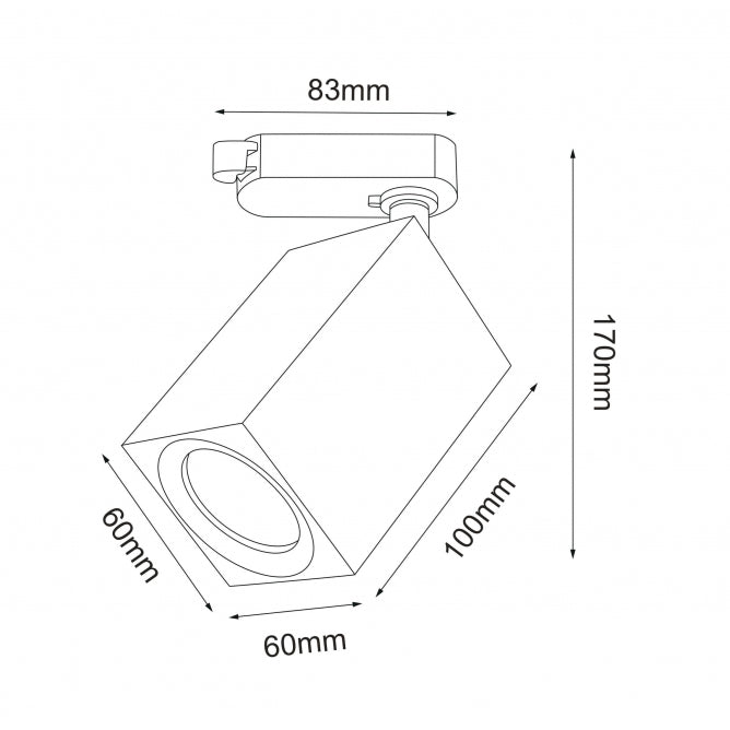 SINSKI REFLEKTOR TL21426 1xGU10 CRNI MONOFAZNI