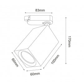 SINSKI REFLEKTOR TL21426 1xGU10 CRNI MONOFAZNI