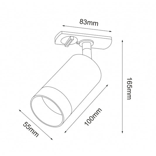 SINSKI REFLEKTOR TL23461 1xGU10 CRNI/ZLATNI MONOFAZNI