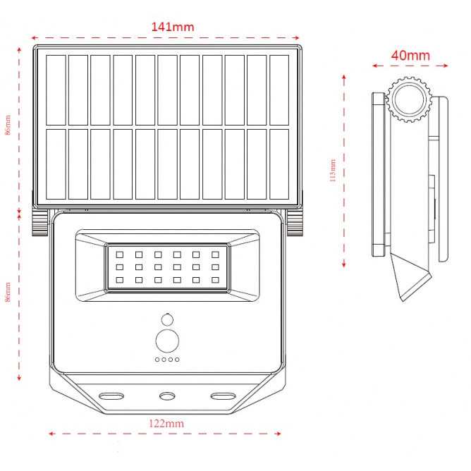 SOLARNI REFLEKTOR TONIK-T 700lm CCT IP65