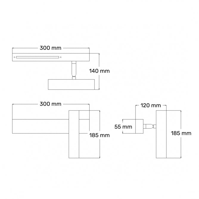 SOLEA 10 ZIDNA LAMPA 15W 3000K CRNA