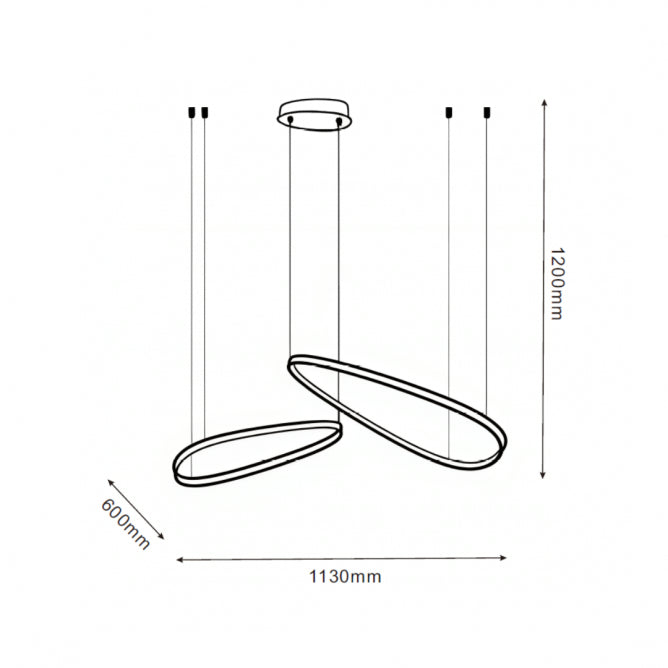SOLEA 17 LUSTER 48W 3000/4000/6000K CRNA