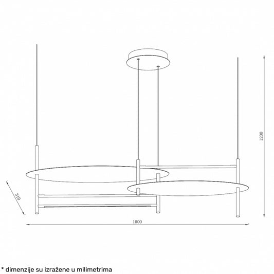 SOLEA 28 LUSTER 34W 3000/4000/6000K BELA/PLAVA