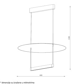 SOLEA 30 LUSTER 30W 3000K CRNA/ZLATO