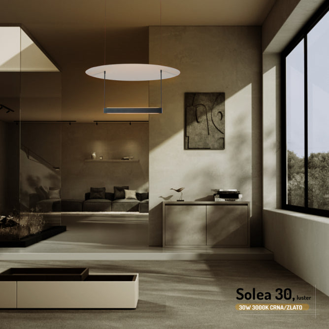 SOLEA 30 LUSTER 30W 3000K CRNA/ZLATO
