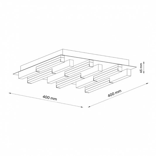 SOLEA 32 PLAFONSKA SVETILJKA 20W 3000/4000/6000K CRNA/DRVO DIM