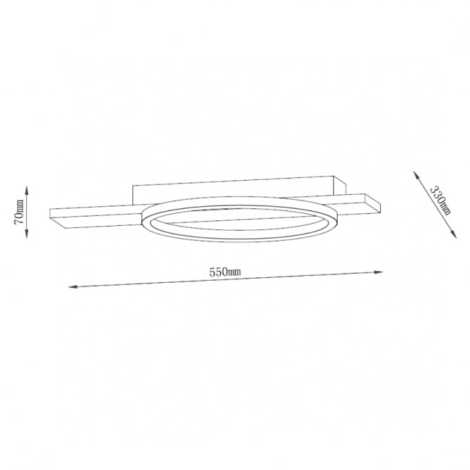 SOLEA 35 PLAFONSKA SVETILJKA 16W 3000/4000/6000K CRNA/DRVO DIM
