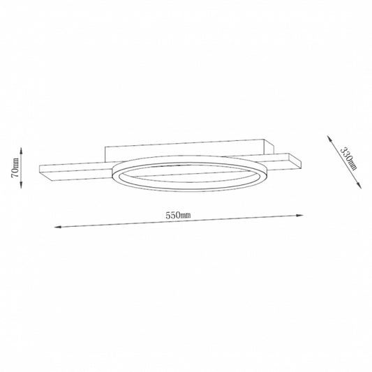 SOLEA 35 PLAFONSKA SVETILJKA 16W 3000/4000/6000K CRNA/DRVO DIM