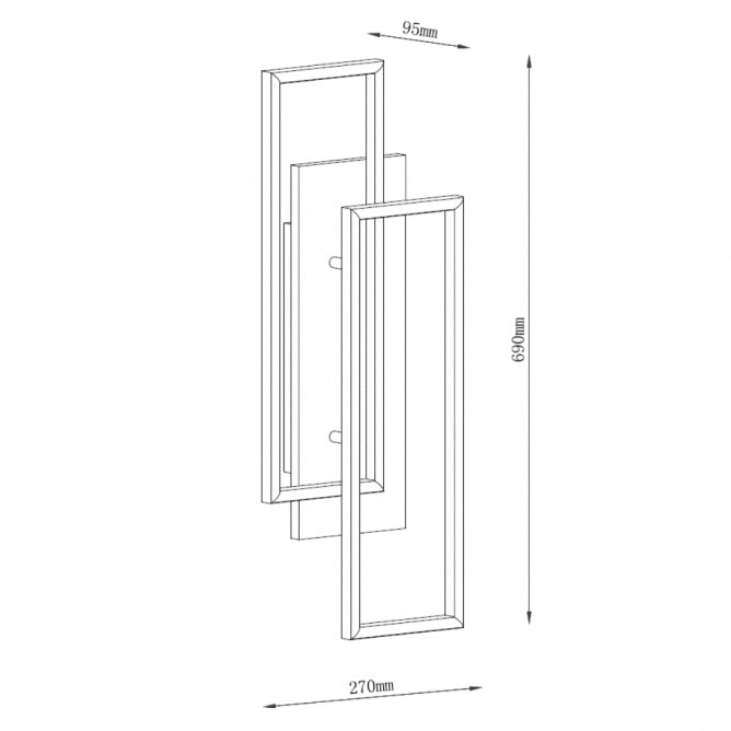 SOLEA 37 PLAFONSKA SVETILJKA 40W 3000/4000/6000K CRNA/DRVO DIM