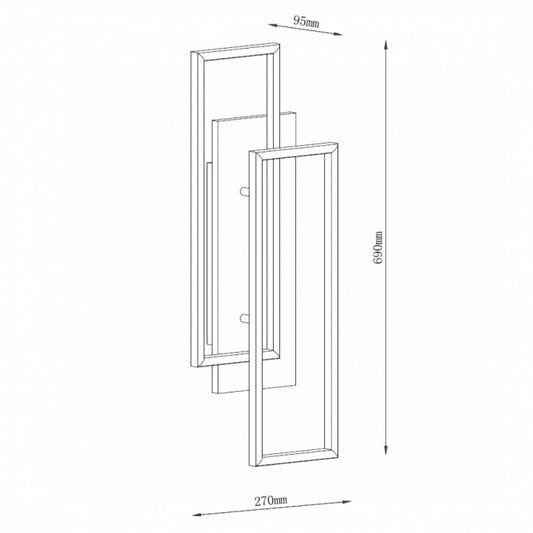 SOLEA 37 PLAFONSKA SVETILJKA 40W 3000/4000/6000K CRNA/DRVO DIM