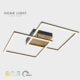 SOLEA 38 PLAFONSKA SVETILJKA 36W 3000/4000/6000K CRNA/DRVO DIM