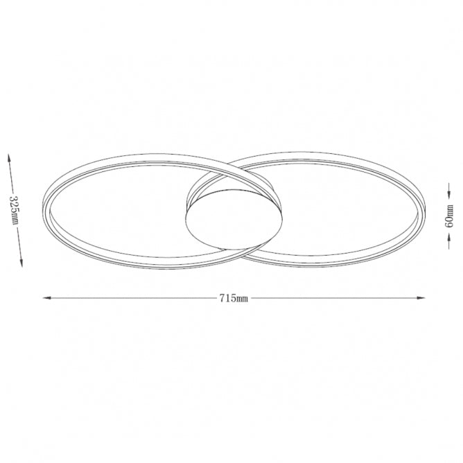 SOLEA 41 PLAFONSKA SVETILJKA 42W 3000/4000/6000K CRNA/ZLATO DIM