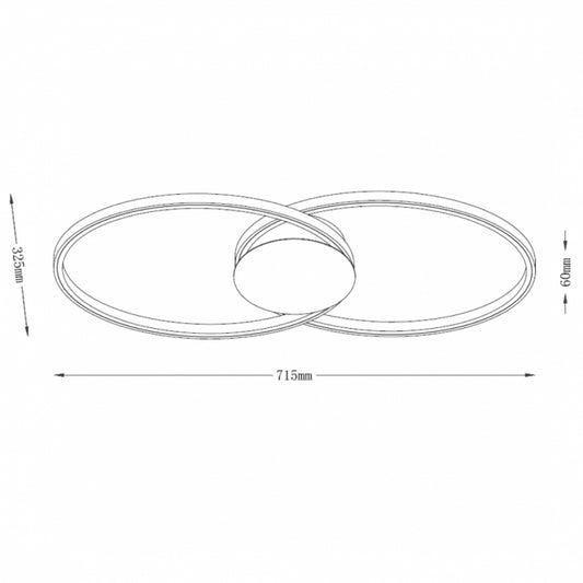 SOLEA 41 PLAFONSKA SVETILJKA 42W 3000/4000/6000K CRNA/ZLATO DIM