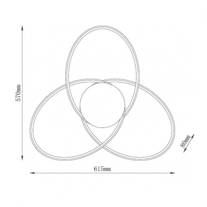 SOLEA 42 PLAFONSKA SVETILJKA 60W 3000/4000/6000K CRNA/ZLATO DIM