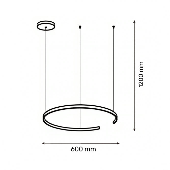 SOLEA 44 LUSTER 48W 3000/4000/6000K SIVA DIM