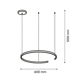 SOLEA 44 LUSTER 48W 3000/4000/6000K SIVA DIM