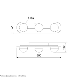 SOLEA 5 LUSTER 21W 3000/4000/6000K CRNA/DRVO