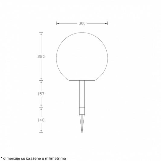 SOLEA 53 SOLARNA LED LAMPA (O300mm)