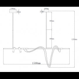 SOLEA 7 LUSTER 50W 3000K CRNA
