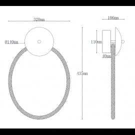 SOLEA 8 ZIDNA LAMPA 15W 3000K CRNA